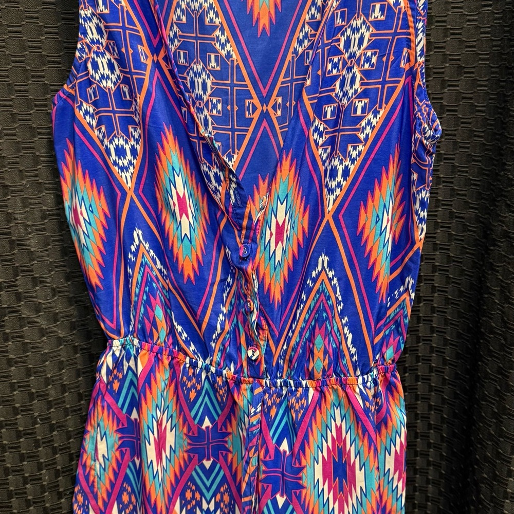 Vibrant Geometric Romper